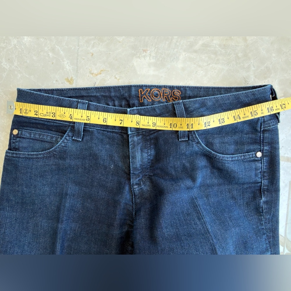 KORS MICHAEL KORS Classic Blue Flared Women's Jeans, Size 6 ( S) - Picture 15 of 16